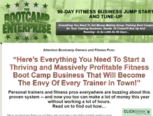 Tablet Screenshot of fitnessbootcampcoaching.com